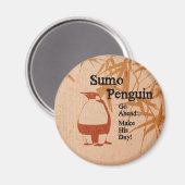 Sumo Penguin Magnet (Vorderseite/Rückseite)