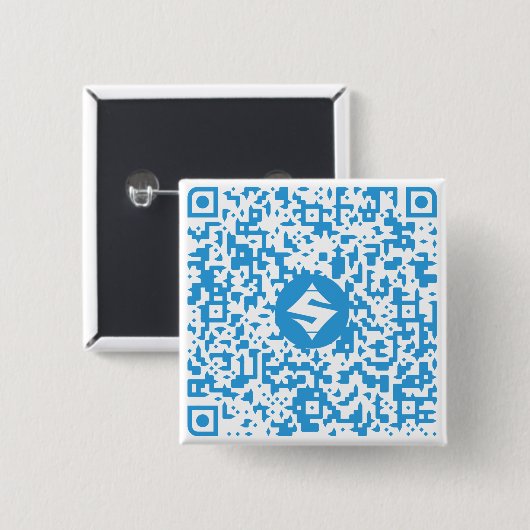 SUMO QR-Code Quadrat-Knopf 2" Button (Vorne & Hinten)