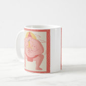 Sumo-Ramen-Essen Kaffeetasse (Vorderseite Links)