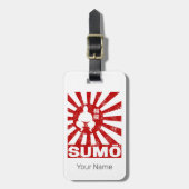 Sumo Retro Wrestler Vintages japanisches Design Gepäckanhänger (Vorderseite vertikal)