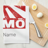 Sumo Retro Wrestler Vintages japanisches Design Geschirrtuch (Viertel Falte)