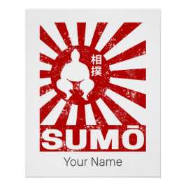 Sumo Retro Wrestler Vintages japanisches Design Poster