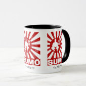 Sumo Retro Wrestler Vintages japanisches Design Tasse (VorderseiteRechts)