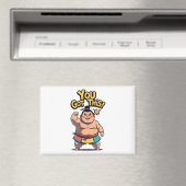 Sumo-Ringer mit der Motivation "Du Got das!" Magnet (In Situ (Geschirrspüler))