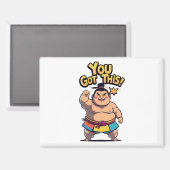 Sumo-Ringer mit der Motivation "Du Got das!" Magnet (Vorderseite/Rückseite)