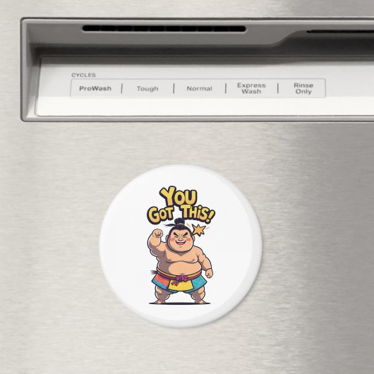 Sumo-Ringer mit der Motivation "Du Got das!" Magnet (In Situ (Geschirrspüler))