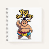 Sumo-Ringer mit der Motivation "Du Got das!" Notizblock (Vorderseite)