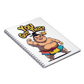 Sumo-Ringer mit der Motivation "Du Got das!" Notizblock (Rechte Seite)