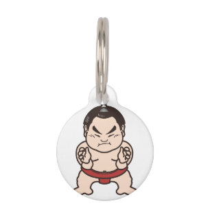Sumo-Ringkämpfer-Cartoon-Japan-Japaner-Wrestling Haustiermarke