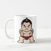 Sumo-Ringkämpfer-Cartoon-Japan-Japaner-Wrestling Kaffeetasse (Links)
