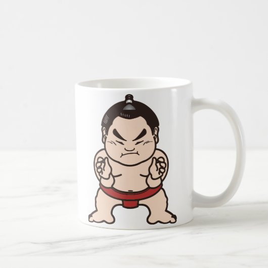 Sumo-Ringkämpfer-Cartoon-Japan-Japaner-Wrestling Kaffeetasse (Rechts)