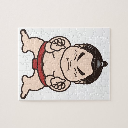Sumo-Ringkämpfer-Cartoon-Japan-Japaner-Wrestling Puzzle (Horizontal)