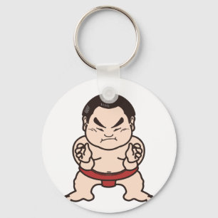 Sumo-Ringkämpfer-Cartoon-Japan-Japaner-Wrestling Schlüsselanhänger