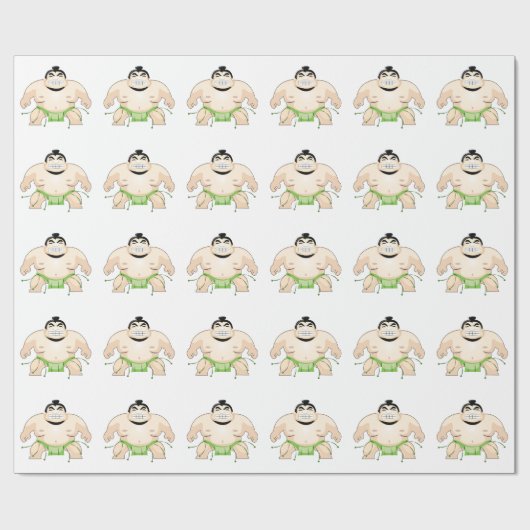 Sumo-Ringkämpfer Geschenkpapier (Flach)