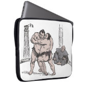 Sumo-Ringkämpfer Laptopschutzhülle (Vorne Rechts)