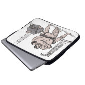 Sumo-Ringkämpfer Laptopschutzhülle (Vorne Knopf)