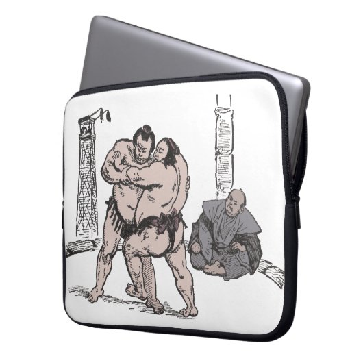 Sumo-Ringkämpfer Laptopschutzhülle (Vorderseite Links)
