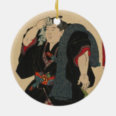 Sumo-Ringkämpfer Somagahana Fuchiemon Keramikornament (Hinten)