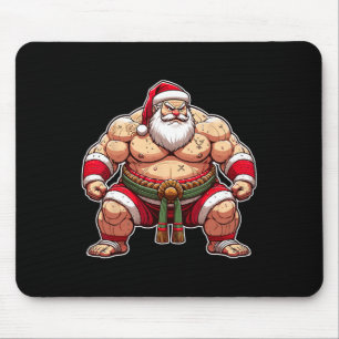 Sumo Santa Japanese Wrestler Japan Cool Weihnachte Mousepad