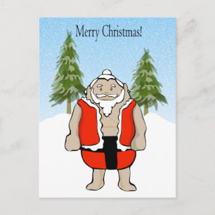 Sumo-Santa-Weihnachten Postkarte