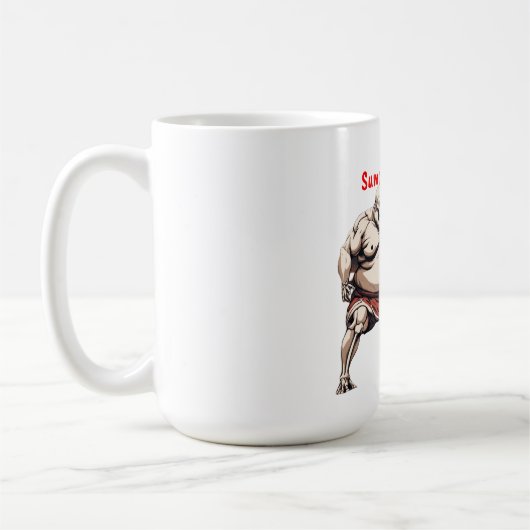 Sumo Skeleton Wrestlers in Aktion Kaffeetasse (Links)