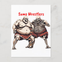 Sumo Skeleton Wrestlers in Aktion