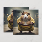 "Sumo Squeakdown: The Mighty Guinea Pig Wrestler" Dankeskarte (Vorne/Hinten)