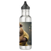 "Sumo Squeakdown: The Mighty Guinea Pig Wrestler" Edelstahlflasche (Rechts)