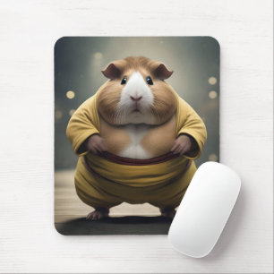 "Sumo Squeakdown: The Mighty Guinea Pig Wrestler" Mousepad
