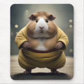 "Sumo Squeakdown: The Mighty Guinea Pig Wrestler" Mousepad (Vorne)