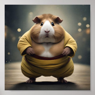 "Sumo Squeakdown: The Mighty Guinea Pig Wrestler" Poster