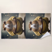 "Sumo Squeakdown: The Mighty Guinea Pig Wrestler" Strandtuch (Vorderseite)