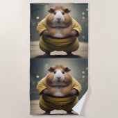 "Sumo Squeakdown: The Mighty Guinea Pig Wrestler" Strandtuch (Vorderseite)