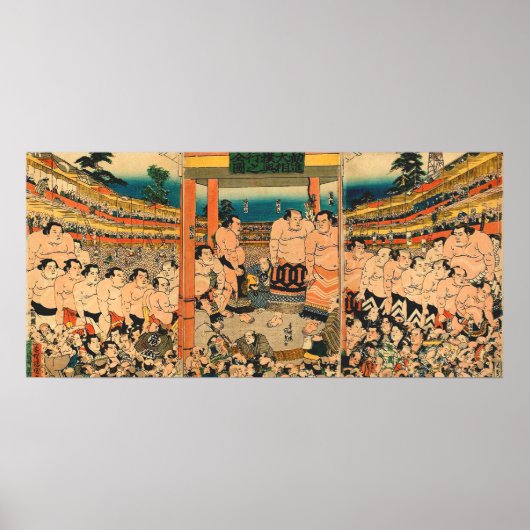 Sumô Tournament Utagawa Kunisada 1829 Poster (Vorne)