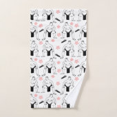 Sumo- und Kirschblüten Badhandtuch Set (Handtuch)