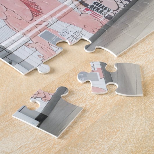 Sumo-Wandwand-Kunst Puzzle (Seite)