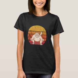 Sumo Wrestler Cat Vintag Sumo Wrestling Japanisch T-Shirt