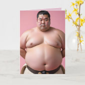 SUMO WRESTLER FUNNY BIRTHDAY BIG GREETING CARD KARTE (Gelbe Blume)