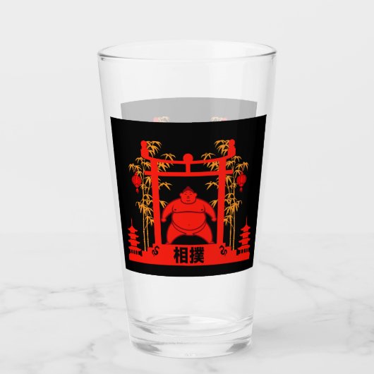 Sumo Wrestler Glas (Vorderseite)