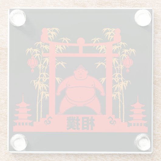 Sumo Wrestler Glasuntersetzer (Rückseite)