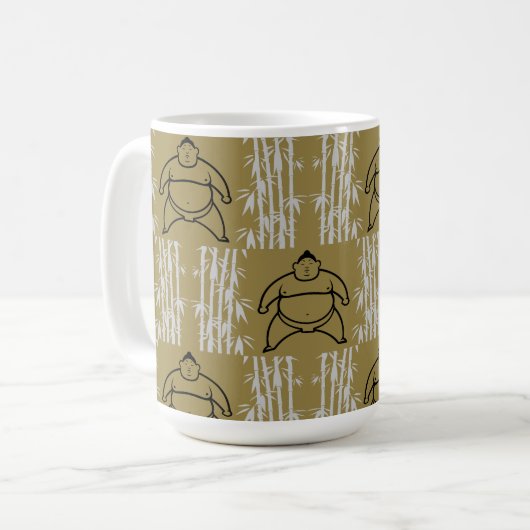 Sumo Wrestler Kaffeetasse (Vorderseite Links)
