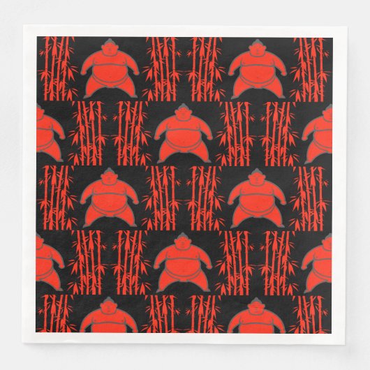 Sumo Wrestler Serviette (Vorderseite)