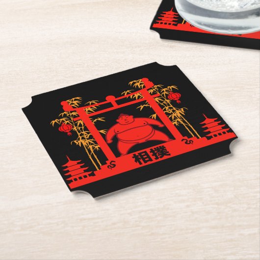 Sumo Wrestler Untersetzer (angewinkelt)