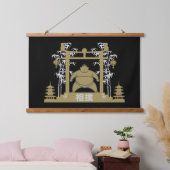 Sumo Wrestler Wandteppich Mit Holzrahmen (Schlafzimmer)