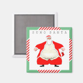 Sumo Wrestler Weihnachten Magnet (Vorderseite/Rückseite)