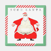 Sumo Wrestler Weihnachten Magnet (Vorne)