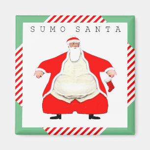 Sumo Wrestler Weihnachten Magnet