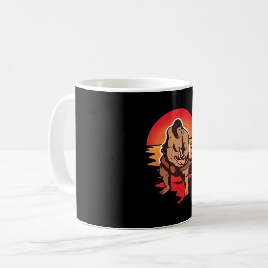 Sumo Wrestler Wrestler Japan Kaffeetasse (Vorderseite Links)