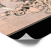 Sumo Wrestlers, Circa 1800er Jahre. Japan Poster (Ecke)