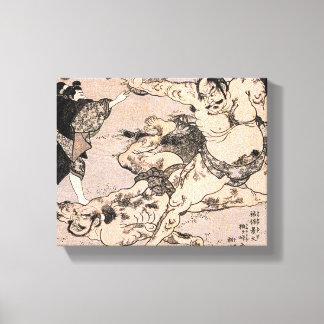 Sumo Wrestlers, Circa 1800er Japan Malerei Leinwanddruck